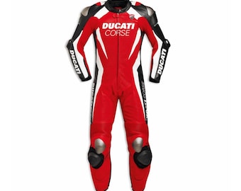 Ducati MotoGP Leather Racing Suit | CE Approved Cowhide Motorcycle Track Gear