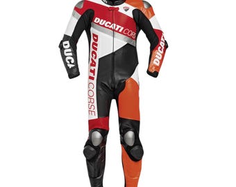 Ducati Corse MotoGP Leather Racing Suit | Cowhide, CE Armor