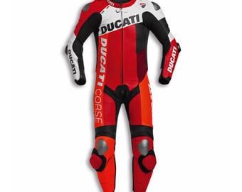Ducati Corse MotoGP Leather Racing Suit | Cowhide, CE Armor