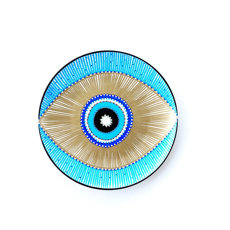 Eye Wall Decor Hanging Gold Plate Image 0