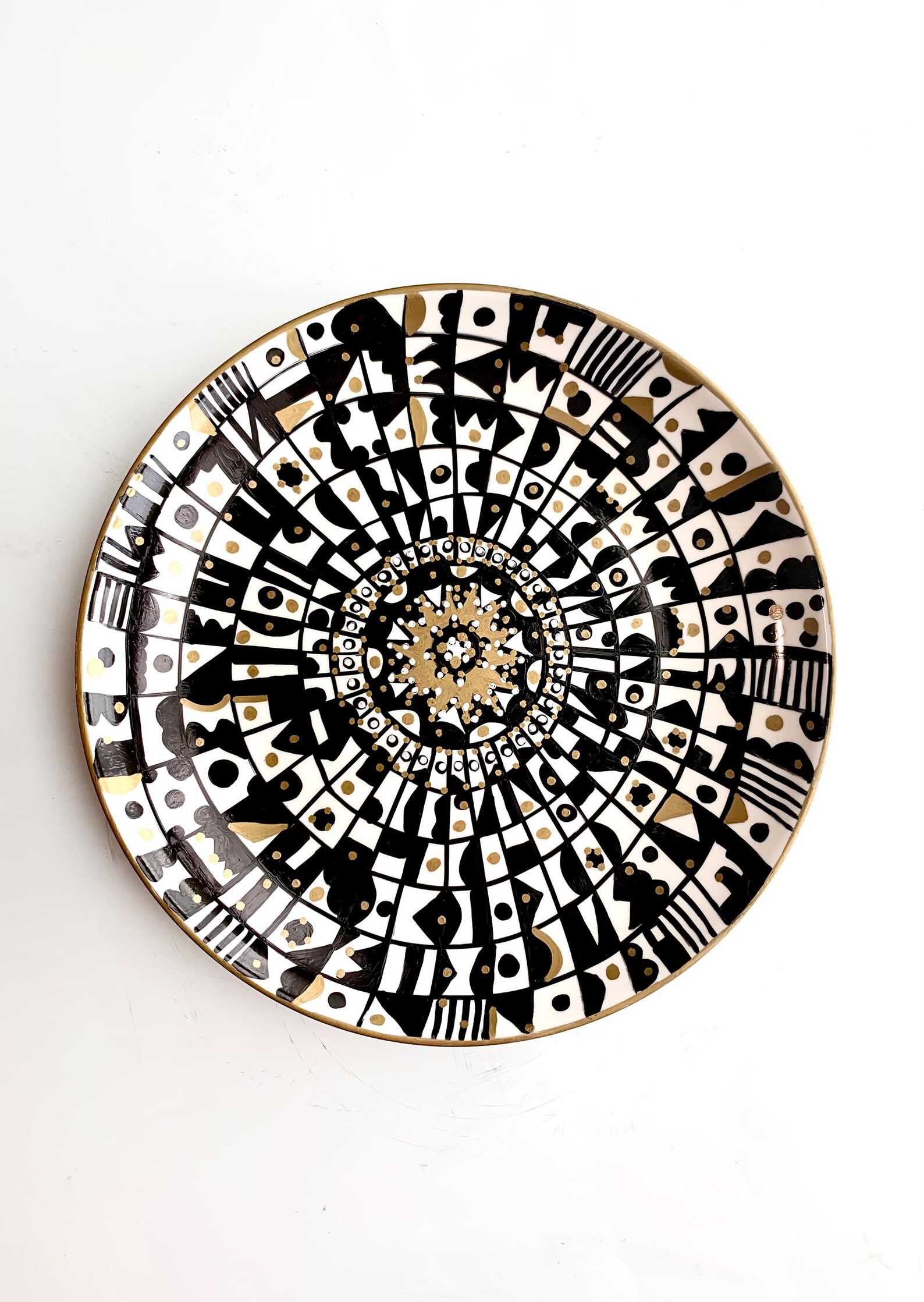 Geometric Wall Decor Modern Wall Plate Decor Wall wall Etsy