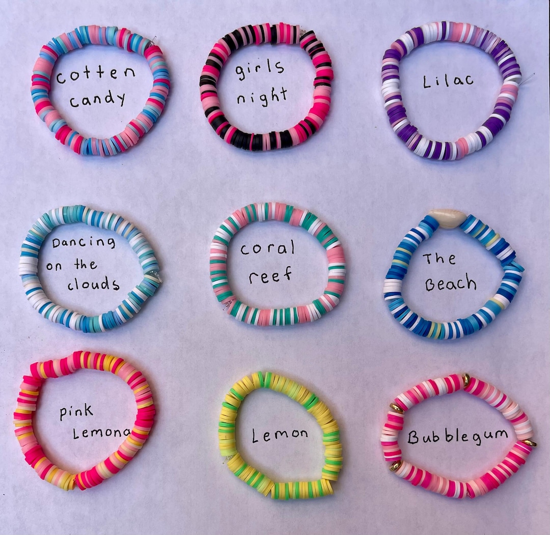 Clay Bead Bracelets - Set of 3 - Etsy