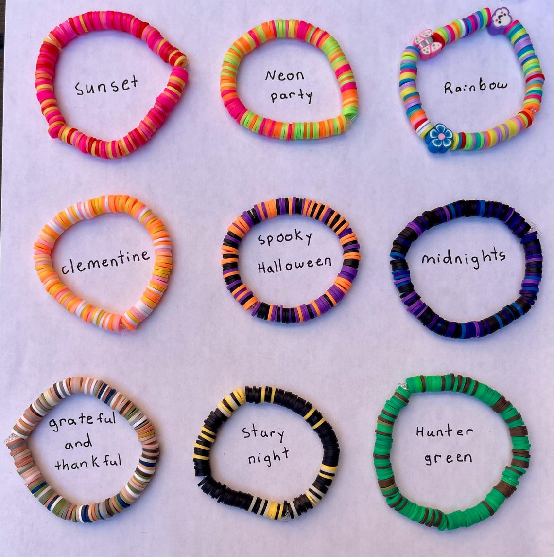 Clay Bead Bracelets - Set of 3 - Etsy