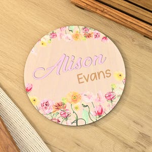 Baby Announcement Sign,Birth Announcement Sign,Pink Bow Baby Name Sign,Welcome Baby Sign Baby Arrival Sign,Newborn Name Sign Newborn Gift