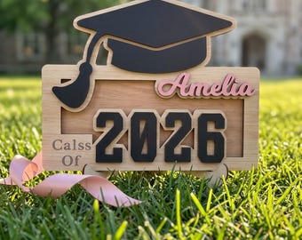 Personalized Graduation Money Holder, Class of 2026 Wooden Cash Gift, Custom Name Grad Keepsake, High School College Present, Gift for Child