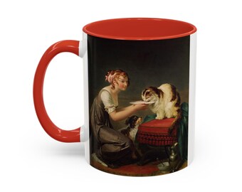 Cat's Lunch Vintage Art Mug - Perfect for Self-Reflection & Gifts, 11oz 15oz Accent Mug, Motivational, Coffee Lover Gift, Cat lover