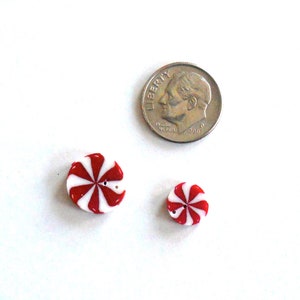 PEPPERMINT SWIRL BUTTONS. Just Another Button Company Small Clay peppermint swirl buttons. Buttons sold individually, gingerbread cookies