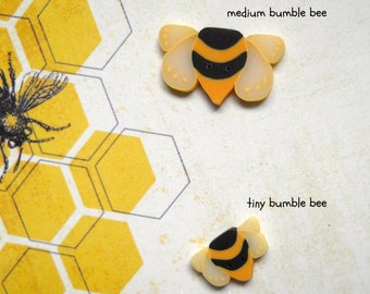 BEE BUTTONS, Just Another Button Company, clay bee buttons, pincushion decor, bumble bee buttons, quilting buttons, quilting gifts