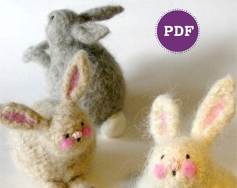 BUNNY Knitting Pattern by Marie Mayhew, easter knitting pattern, easter bunny knitting pattern, knit bunny pattern, PDF pattern