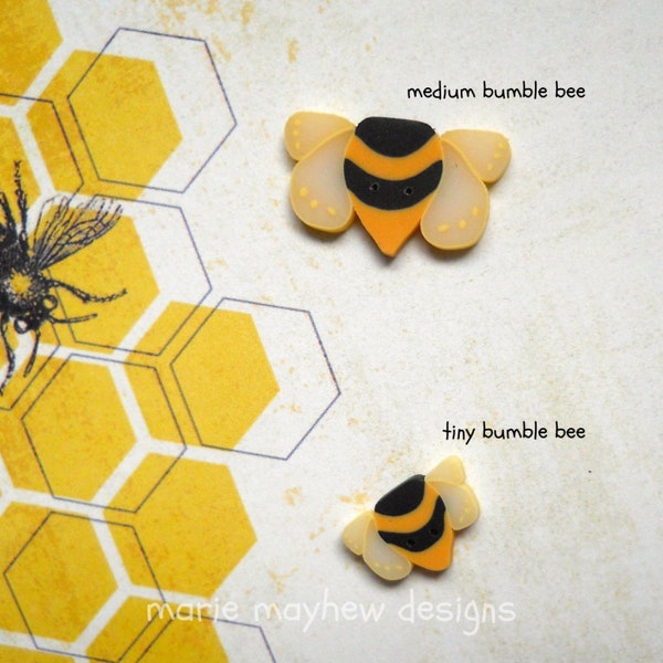 BEE BUTTONS, Just Another Button Company, boutons d'abeilles en argile, décoration en coussin, boutons de bourdons, boutons de courtepointe, cadeaux de courtepointe