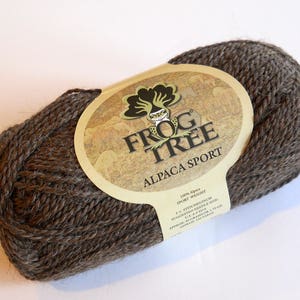 FROG TREE YARN, Frog Tree Alpaca sport weight yarn, Coconut Shell #008