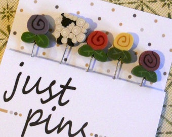 SHEEP in the MEADOW PINS.  Perfect for Decorating Ornaments & Pin Cushions.