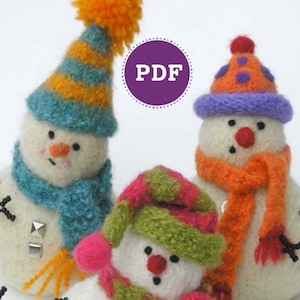 PDF-PATTERN. A Knit & Felt Wool Snowbaby Downloadable PDF Pattern