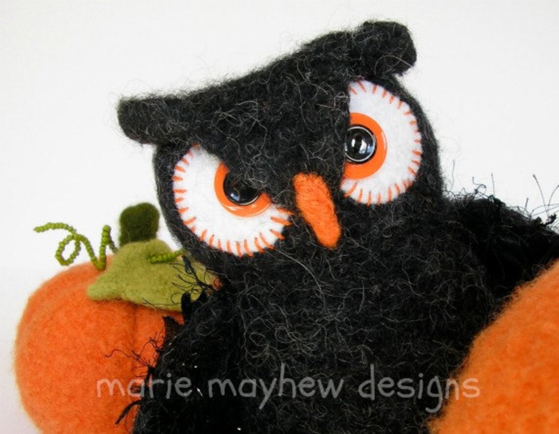 PATTERNBOOKLET. A Knit & Felt Wool Owl Pattern Knit Owl Etsy
