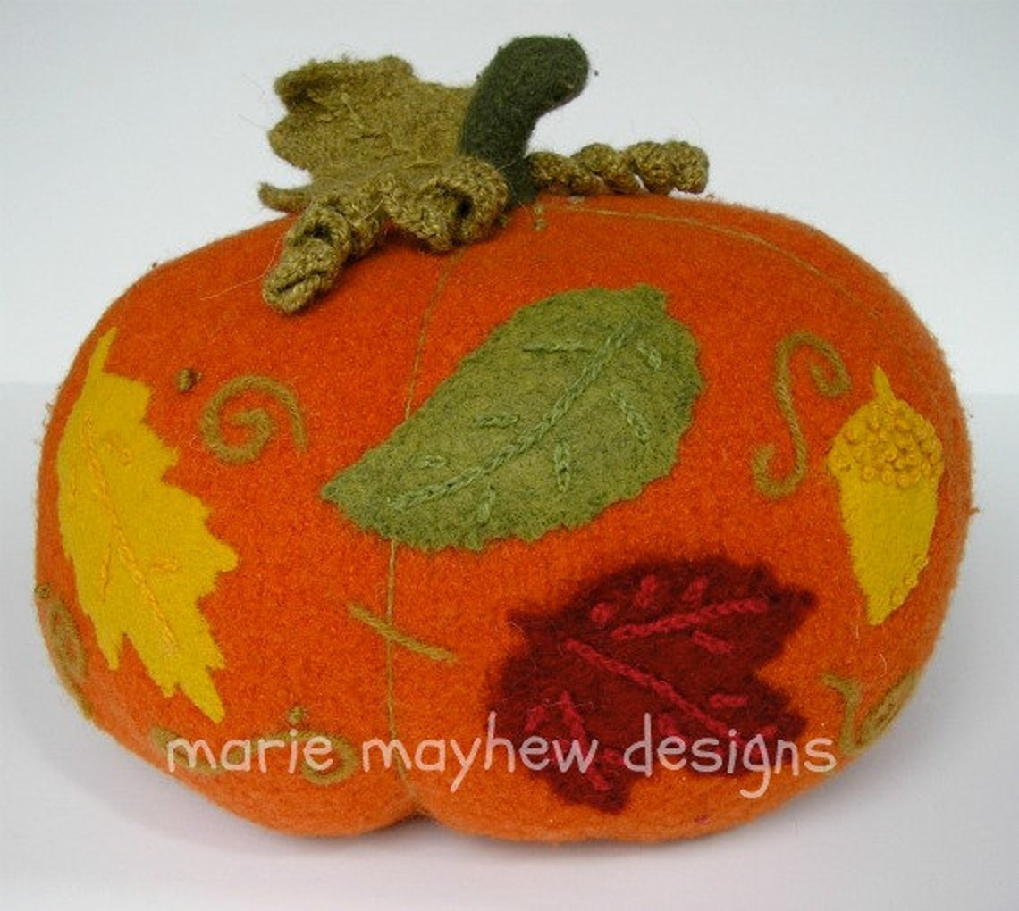 PDF-PATTERN. A Knit & Felt Wool Pumpkin Downloadable PDF Pattern - Etsy