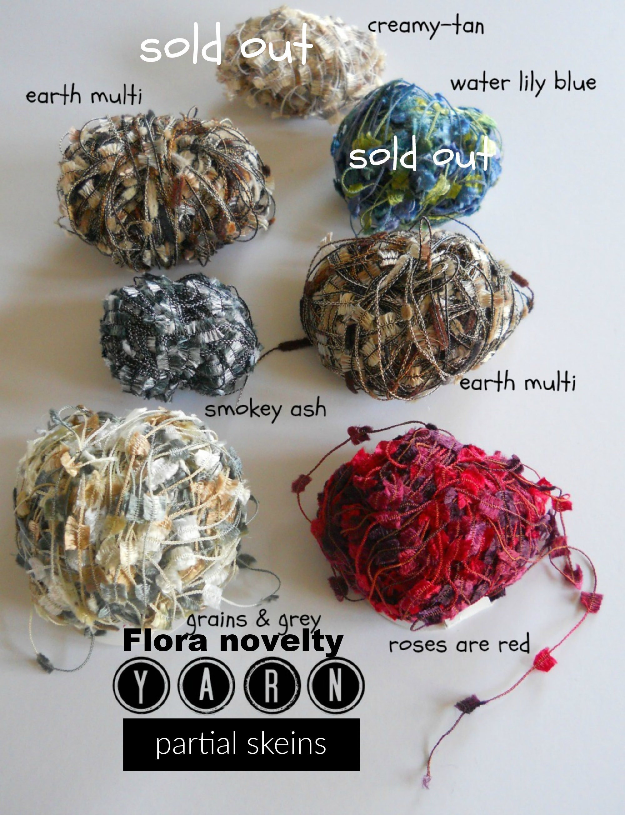 Y A R N. Trendsetter's FLORA Novelty Yarns, Sold as Partial Skeins. Four  Colors to Choose From. -  Singapore