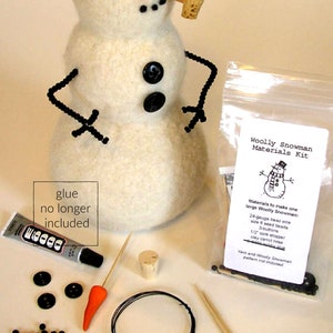 SNOWMAN KIT. Wool Snowman Materials Kit. image 2