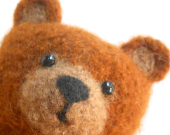 Hand-knit TEDDY BEAR. newborn gifts, knitted and felted bear, custom teddy bear, comfort bear, baby toys, marie mayhew