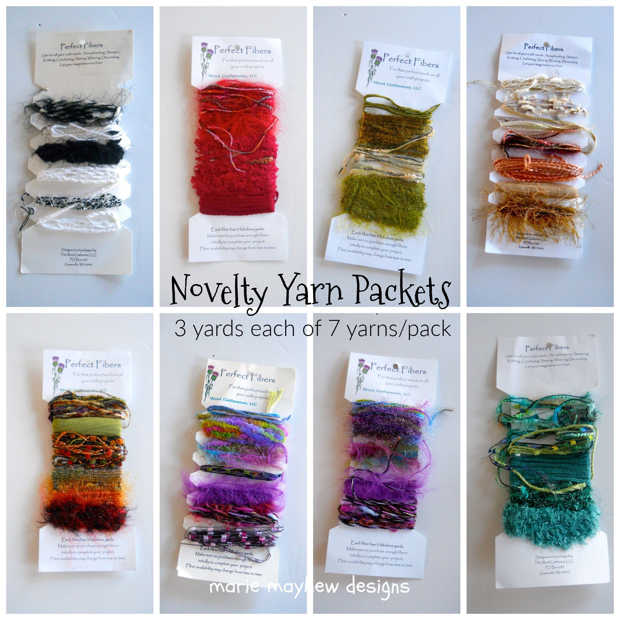 NOVELTY Y A R N. Packs of Novelty Yarns, at Least 3 Yards Each of 7  Different Styles and Textures in a Color Theme -  Canada