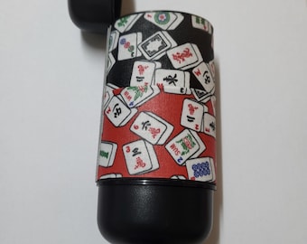 Your Choice of (1) Handcrafted~Hard Pop Top Style Small Eyeglasses Case with Mah Jongg Theme
