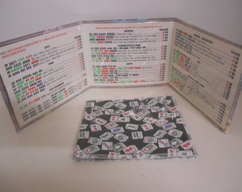 Your Choice of (1) Handcrafted~Mah Jongg Themed LARGE Card (NOT included) Holder/Sleeve/Protector w/hook & loop closures