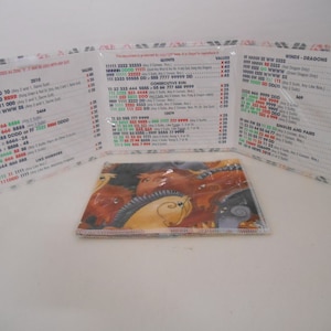My Exclusive Design~Laurel Burch Horse themed Tri-Fold Holder w/Crystal Clear Vinyl for Mah Jongg "Rules & Hands" Large card