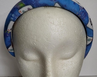Handcrafted by Me~Your Choice of 1) Mah Jongg Theme Fabric Covered Padded Hair/Head Band