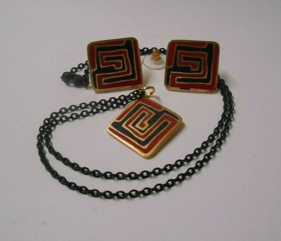 On Sale~Signed/Upcycled Laurel Burch SET~"Mystery… - image 1