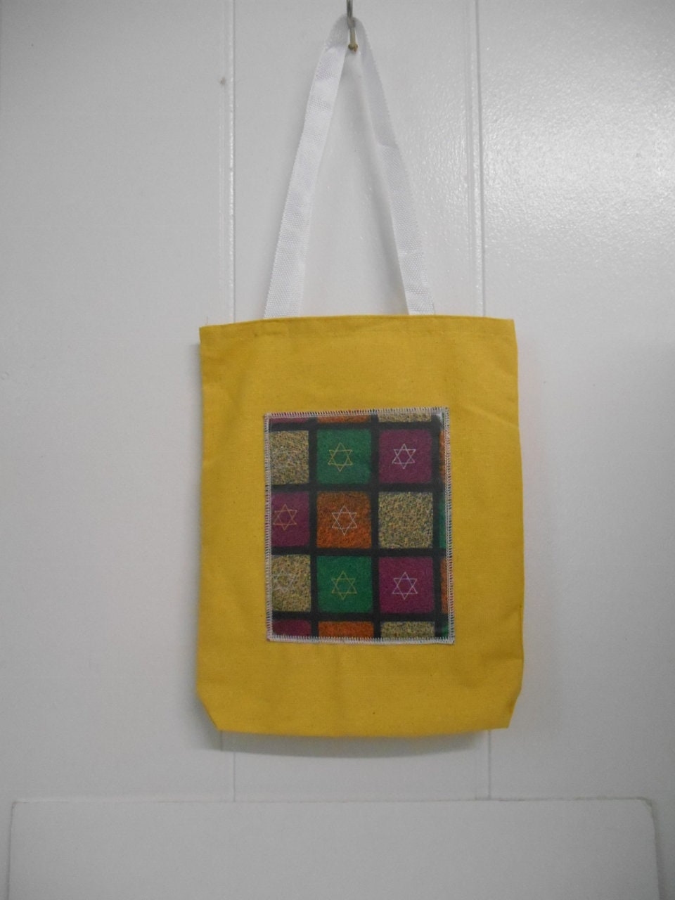 OneofakindMustard Yellow Canvas Tote Bag w/2 outer Etsy