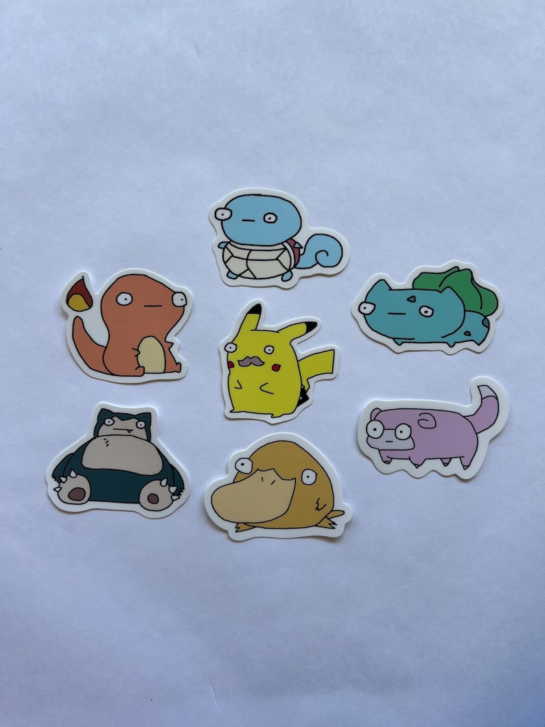 Derp Funny Matte Vinyl Stickers| (Gen 1) Pokémon Stickers image 2