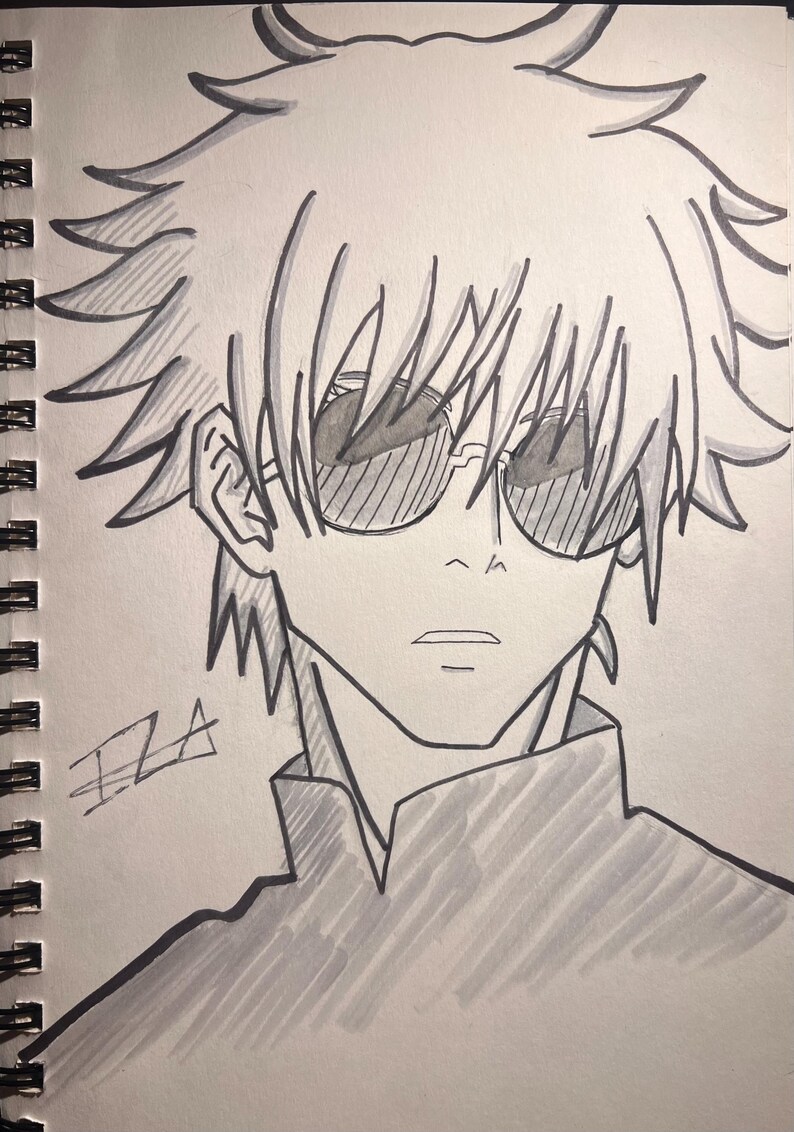 Satoru Gojo Gojo Drawing Jujutsu Kaisen Anime Art Drawing 