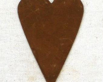 12 (1 Dozen) 1.5" Rusty Hearts/Rustic/Primitive/Craft Supplies/Rusty Tin