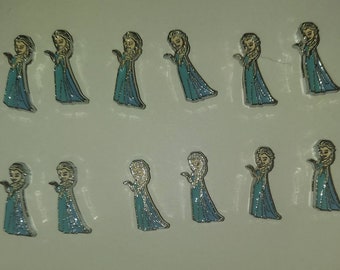 1 Dozen Elsa Slide Charms Craft Supplies Jewelry Supplies