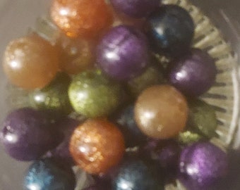25 (20mm) Acrylic Beads Mixed Colors