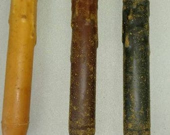 7" LED Battery Operated Grungy Taper Candles- Craft Supplies