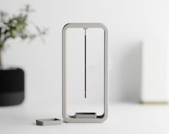Modern Minimalist Incense Stick Holder – Upside Down Design with Catcher for Clean Burning
