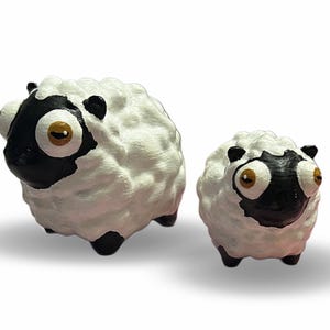 Sheep Figurine (black & white)