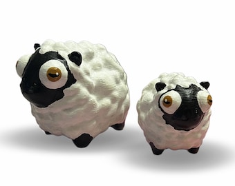 Sheep Figurine (black & white)