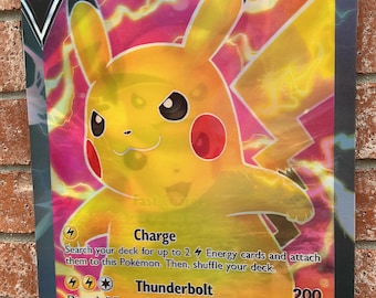 3D Pikachu V Lenticular Poster | Anime Decor (12x16in)