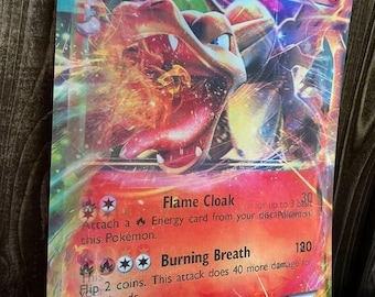 3D Basic Charizard Flame Cloak, Wing Attack & Stoke Lenticular Poster | Anime Decoration Poster (12x16in)