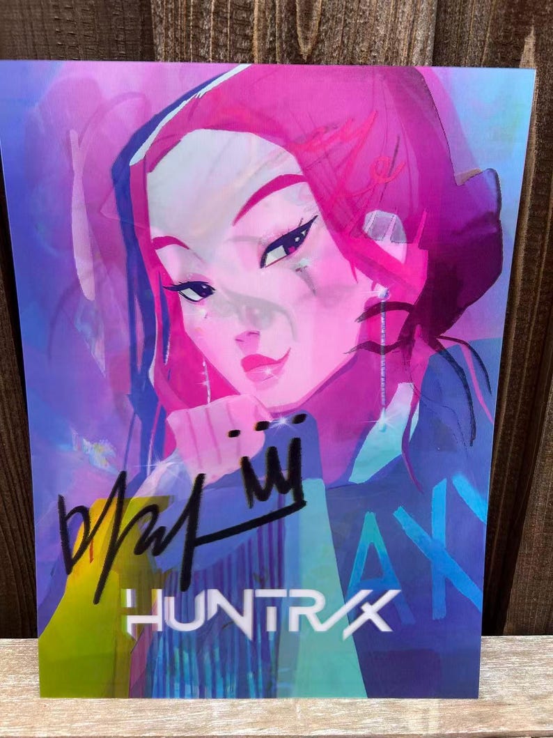 3D K-pop Demon Hunters Lenticular Art Poster | Anime Decor (12x16in) - Etsy