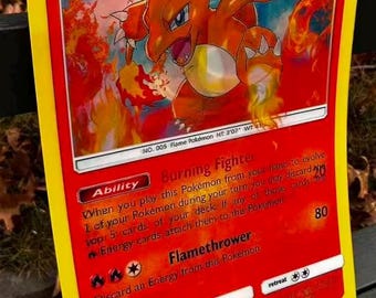3D Charmeleon, Charizard & Charmander Lenticular Poster | Anime Decoration Poster (12x16in)