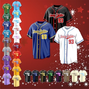 Custom Baseball Jersey Personalized Embroidery Name Number Baseball Couple Jerseys Family Sports Team Uniform Gifts For Men Women Kids Fan