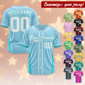 Custom baseball jersey personalized team name number team uniform family school jerseys custom baseballs birthday gifts for baseball fans