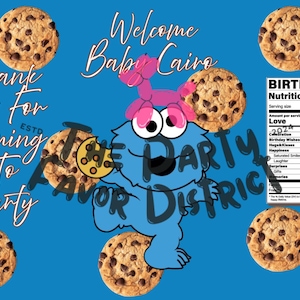 Recuerdos personalizados para baby shower del Monstruo de las Galletas