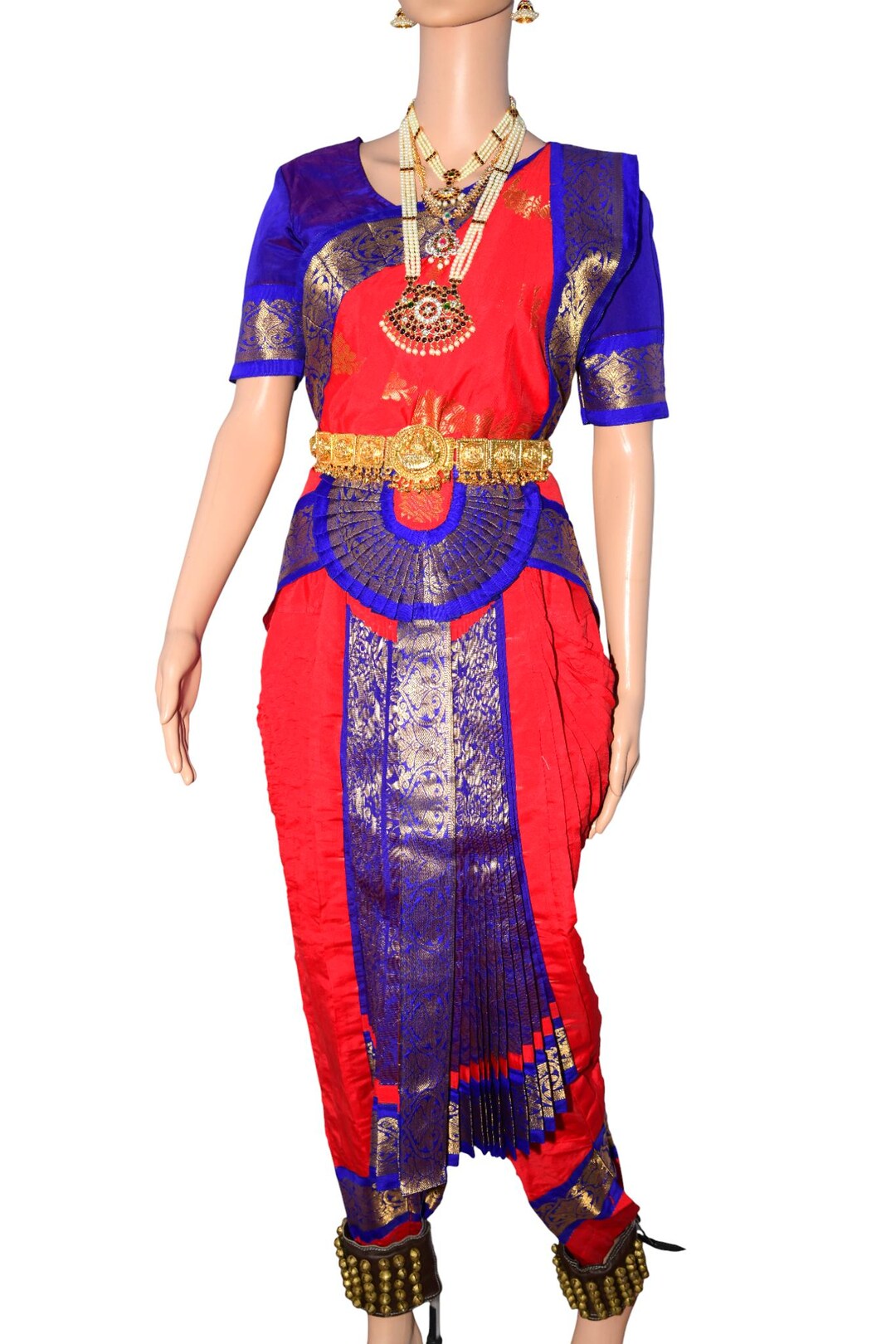 bharatanatyam blue dress Bharatnatyam Blue Sade Dance Costume