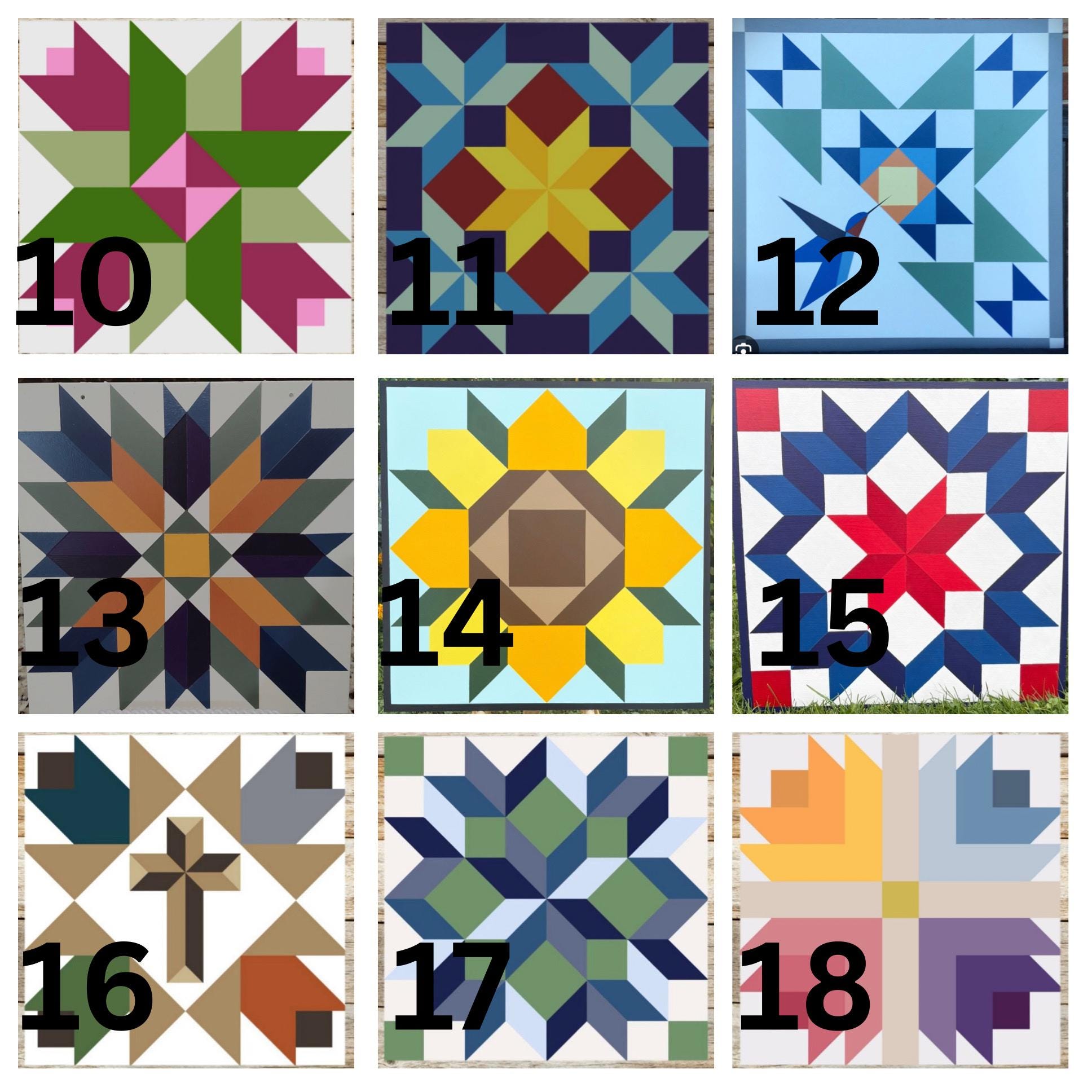 DIY Barn Quilt Kit | Pre-drawn Pattern on ACM Board | Outdoor Paint ...