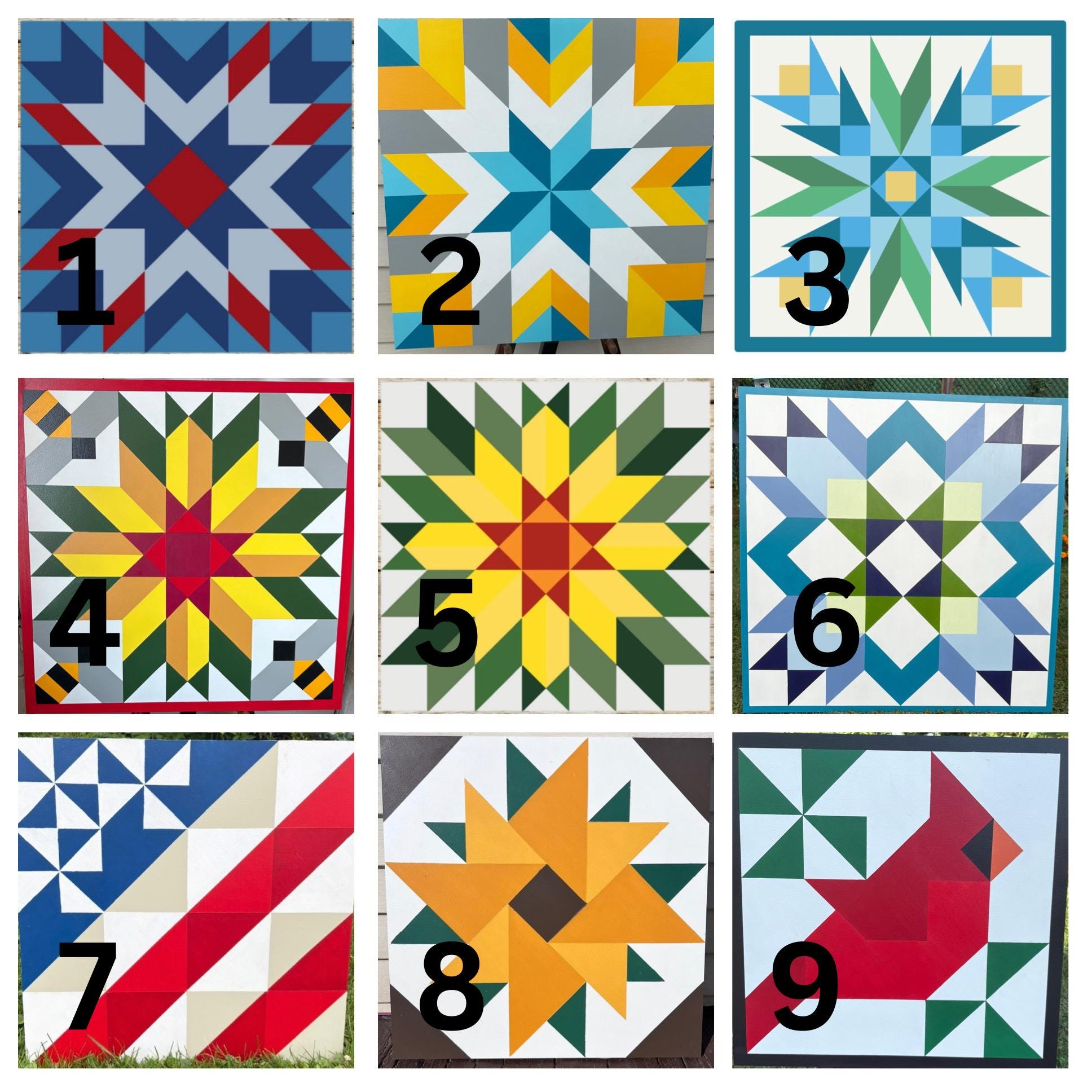 DIY Barn Quilt Kit | Pre-drawn Pattern on ACM Board | Outdoor Paint ...