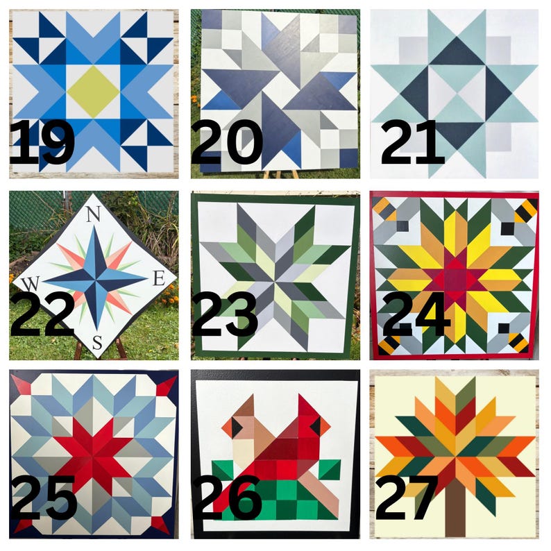 DIY Barn Quilt Kit | Pre-drawn Pattern on ACM Board | Outdoor Paint ...