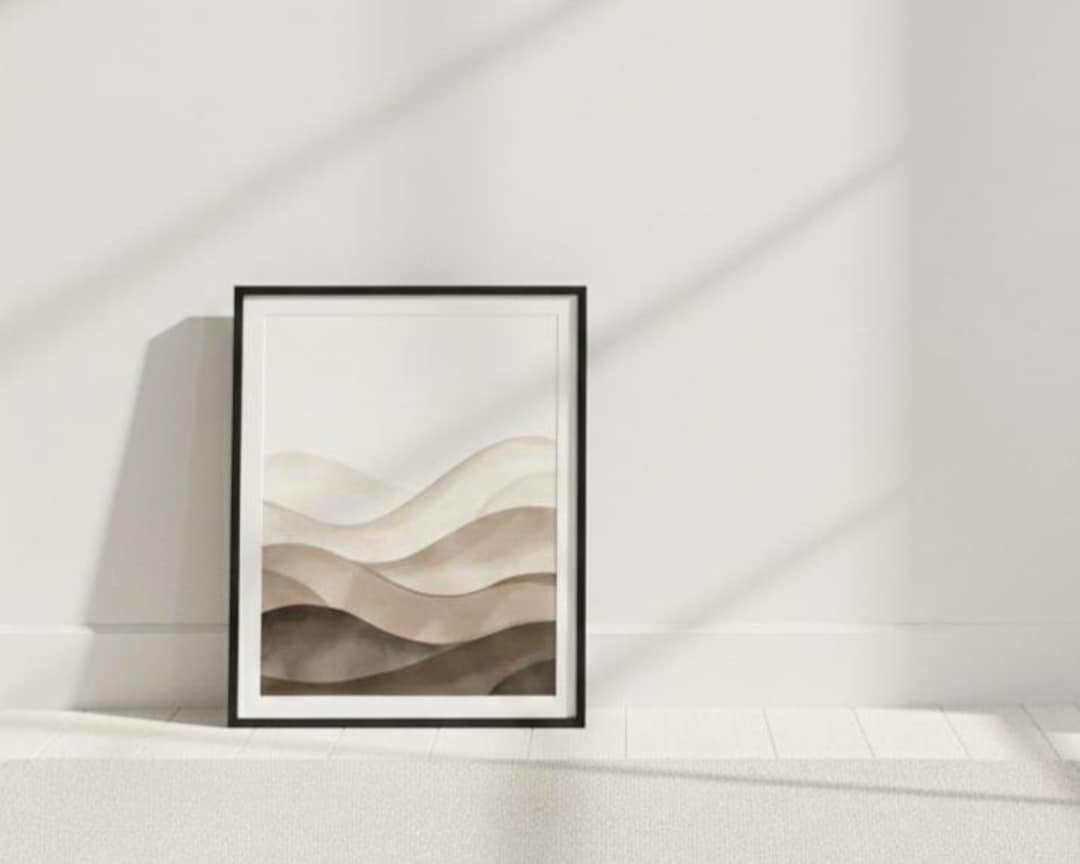 Abstract Landscape Print Neutral Beige Minimalist Art Japandi Nature ...